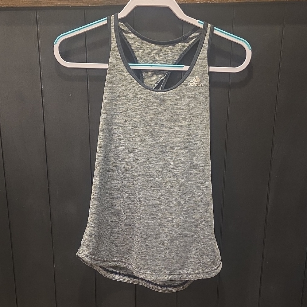 Adidas Women's Heathered Gray Tank Top